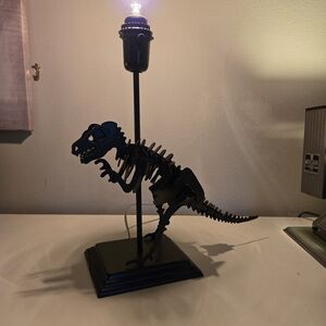 Pottery Barn Kids Black Dinosaur Skeleton Lamp